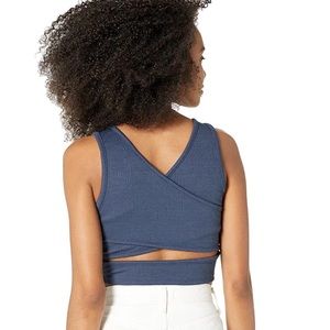 Roxy Good Keepsake Fitted Crop Top Tank in Mood Indigo Navy Blue